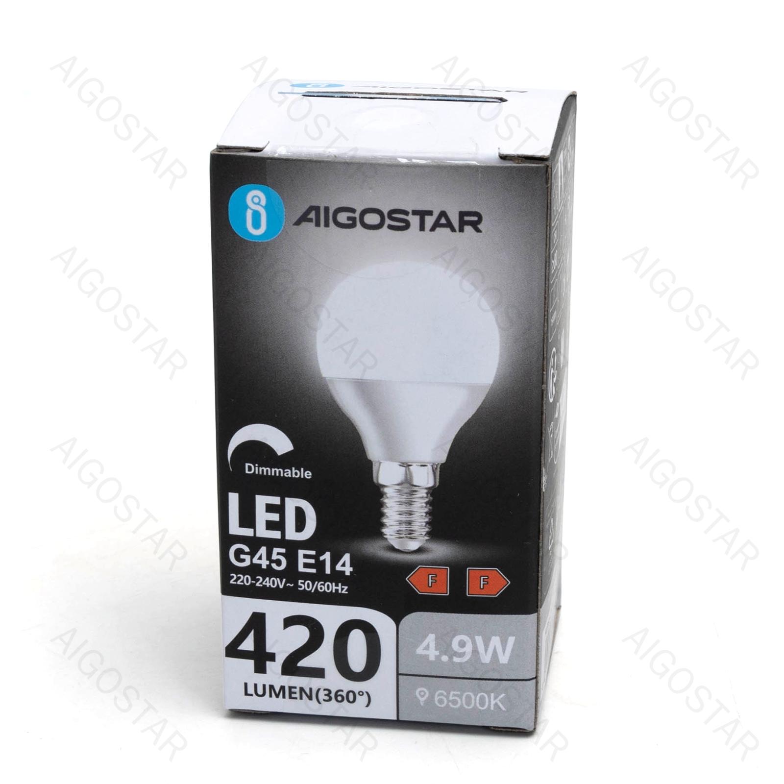 Ściemnialna żarówka LED G45 E14 4,9W 6500K