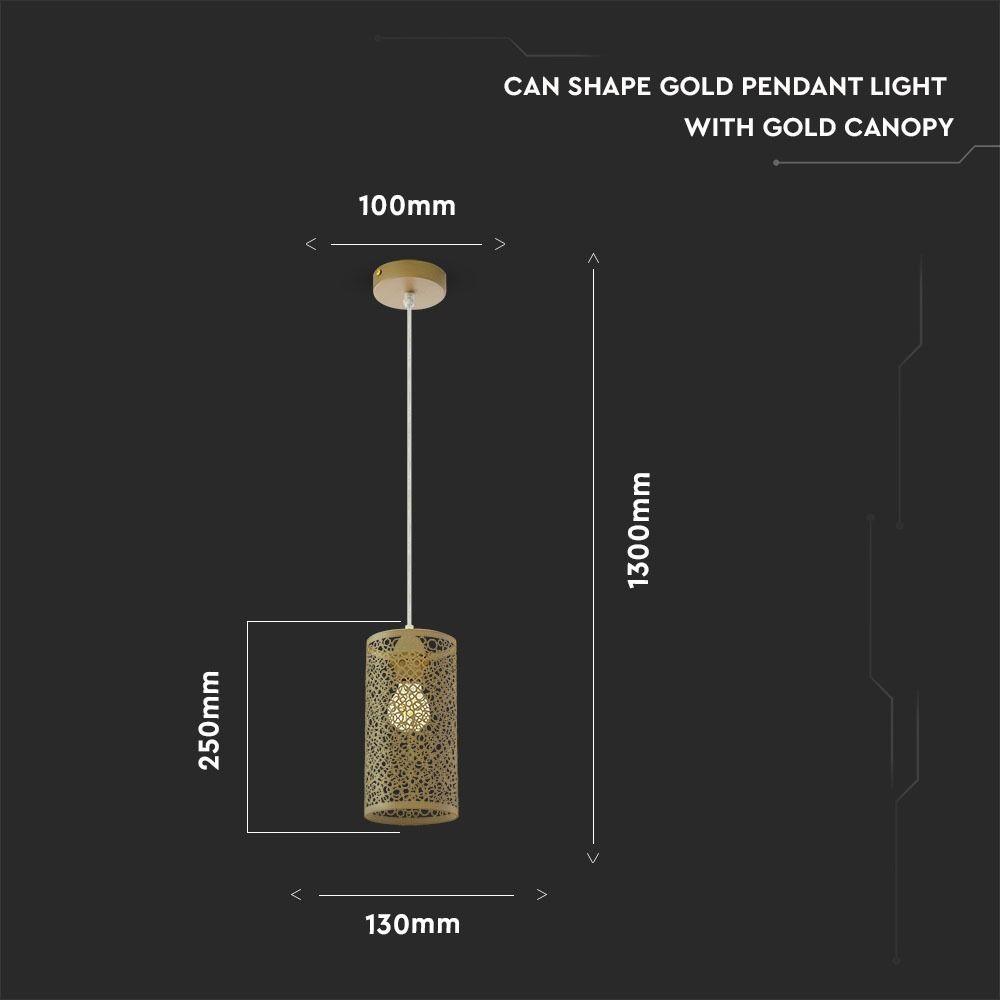 Lampa wisząca, Złoty, VTAC, SKU 3824