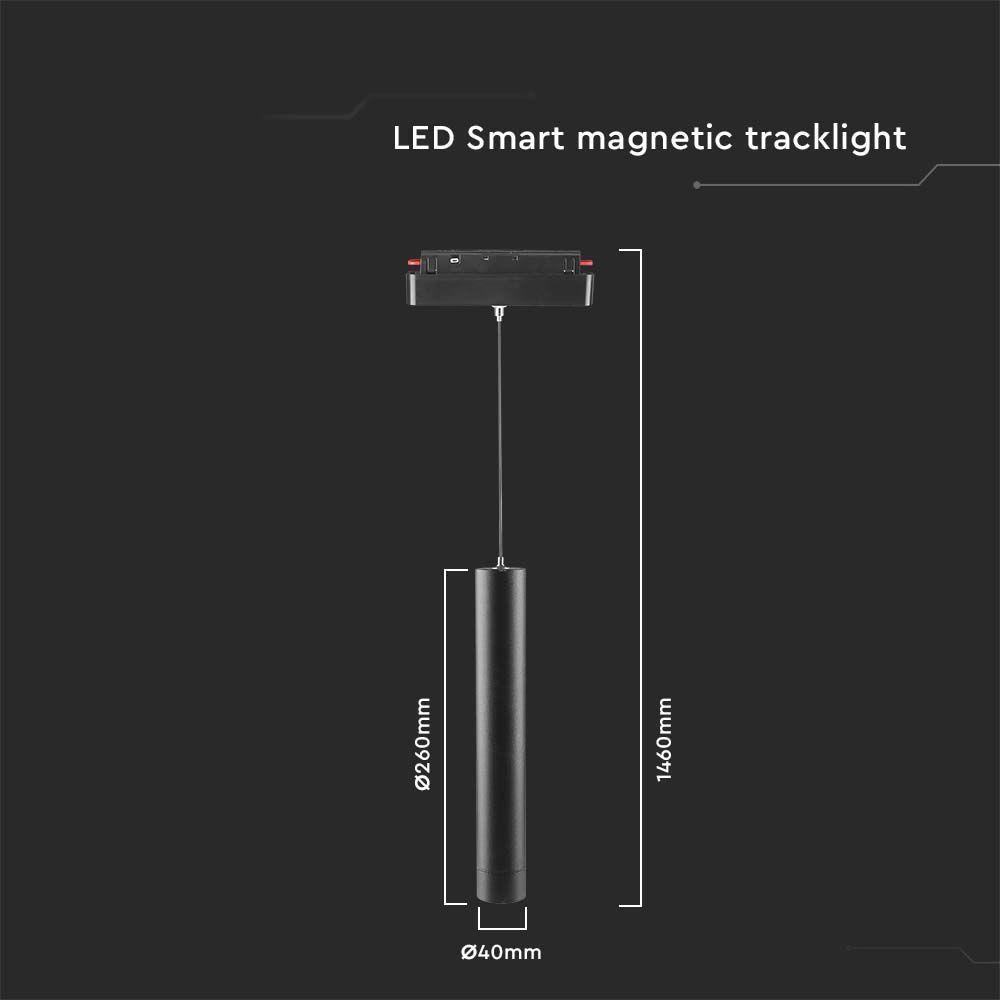 8W Lampa wisząca LED Smart 3w1, Obudowa: Czarna , VTAC, SKU 6889