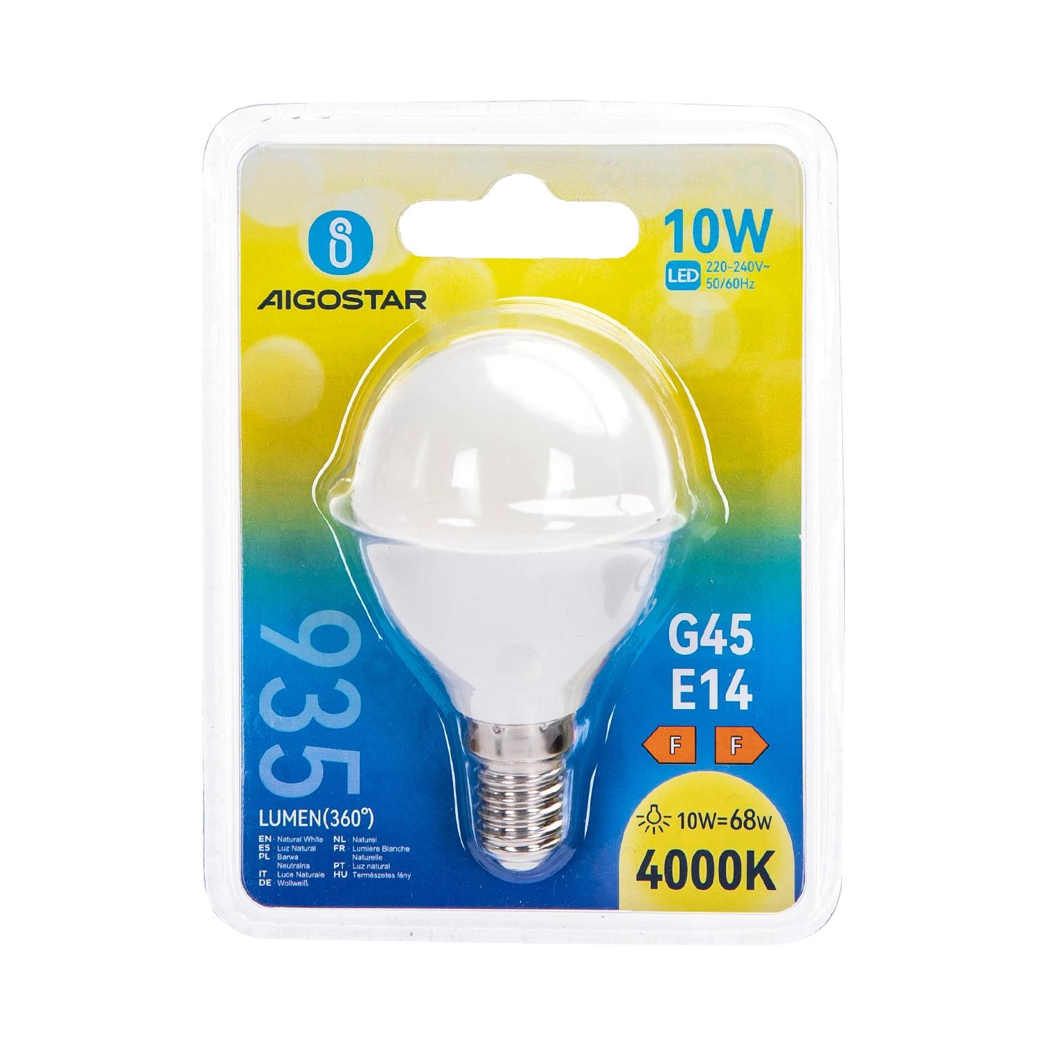 LED A5 G45 BIG ANGLE E14 10W 4000K