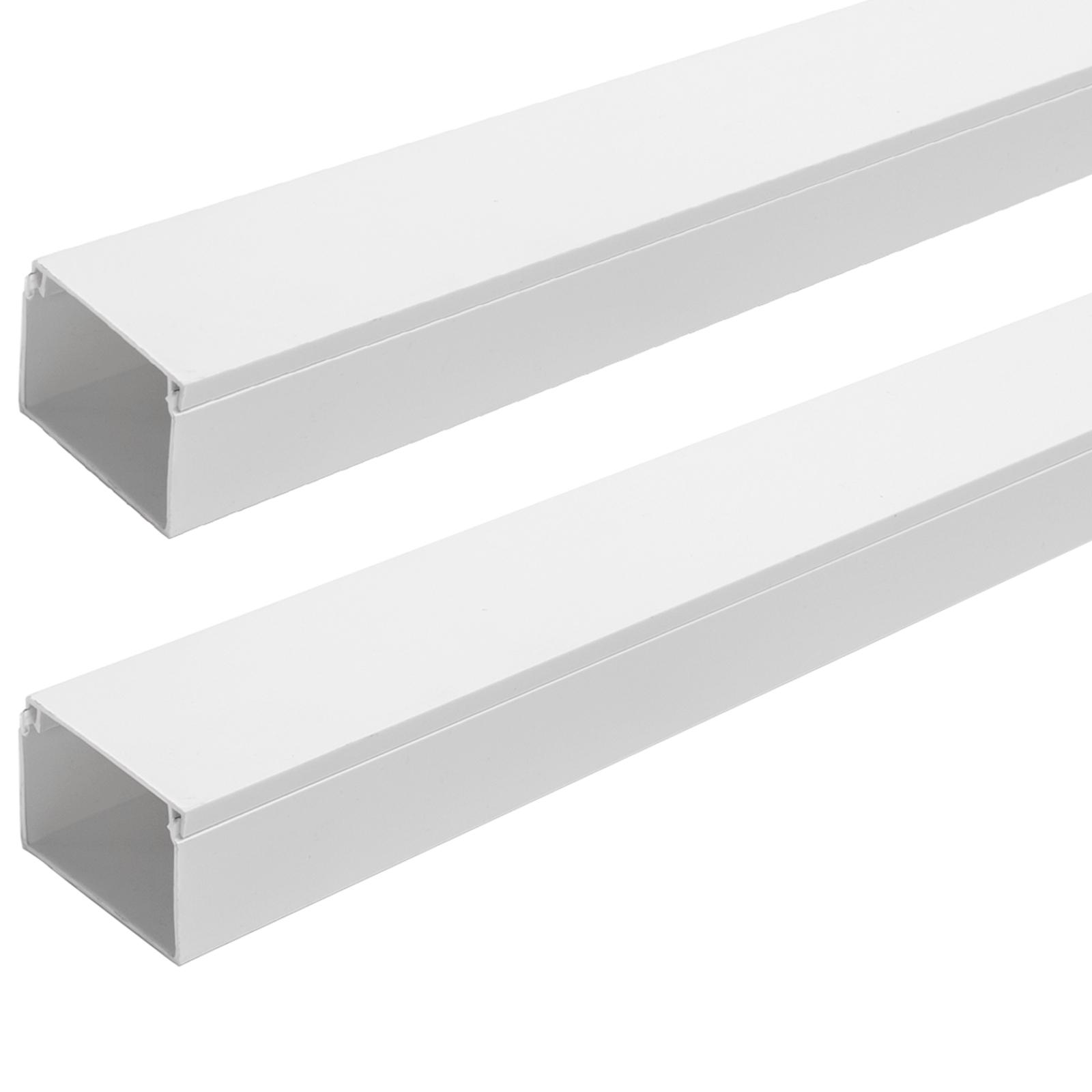 PVC white square trunking without adhesive backing L2000*W60*H40mm