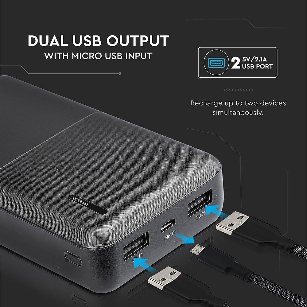 VT-3520 20000mah POWER BANK-BLACK