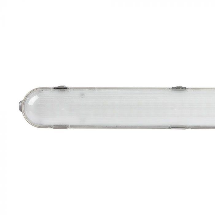 48W Lampa hermetyczna 150cm, Chip Samsung, Klosz Transparentny, Klipsy: stal nierdzewny, Barwa:6400K, VTAC, SKU 20212