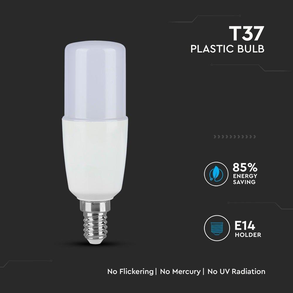 VT-248 8W T37 PLASTIC BULB-SAMSUNG CHIP 6400K E14