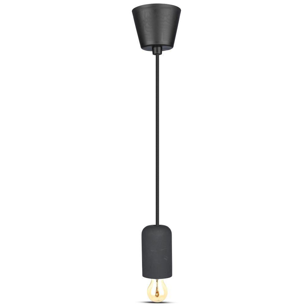 Lampa Wisząca, Trzonek:E27, Gips, Czarny, VTAC, SKU 3747