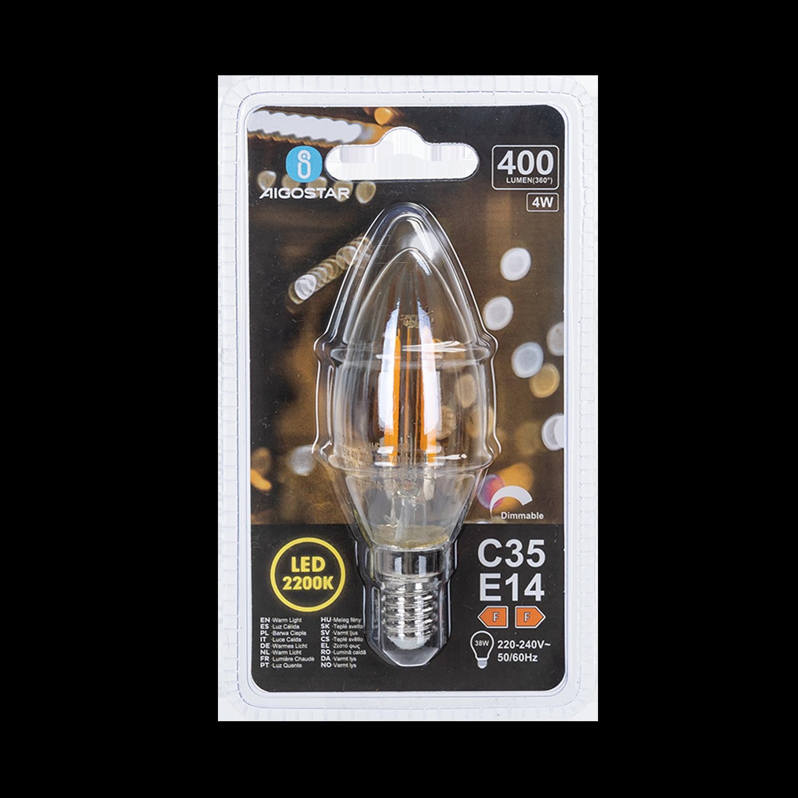 LED dimming filament C35 E14 4W 2200K