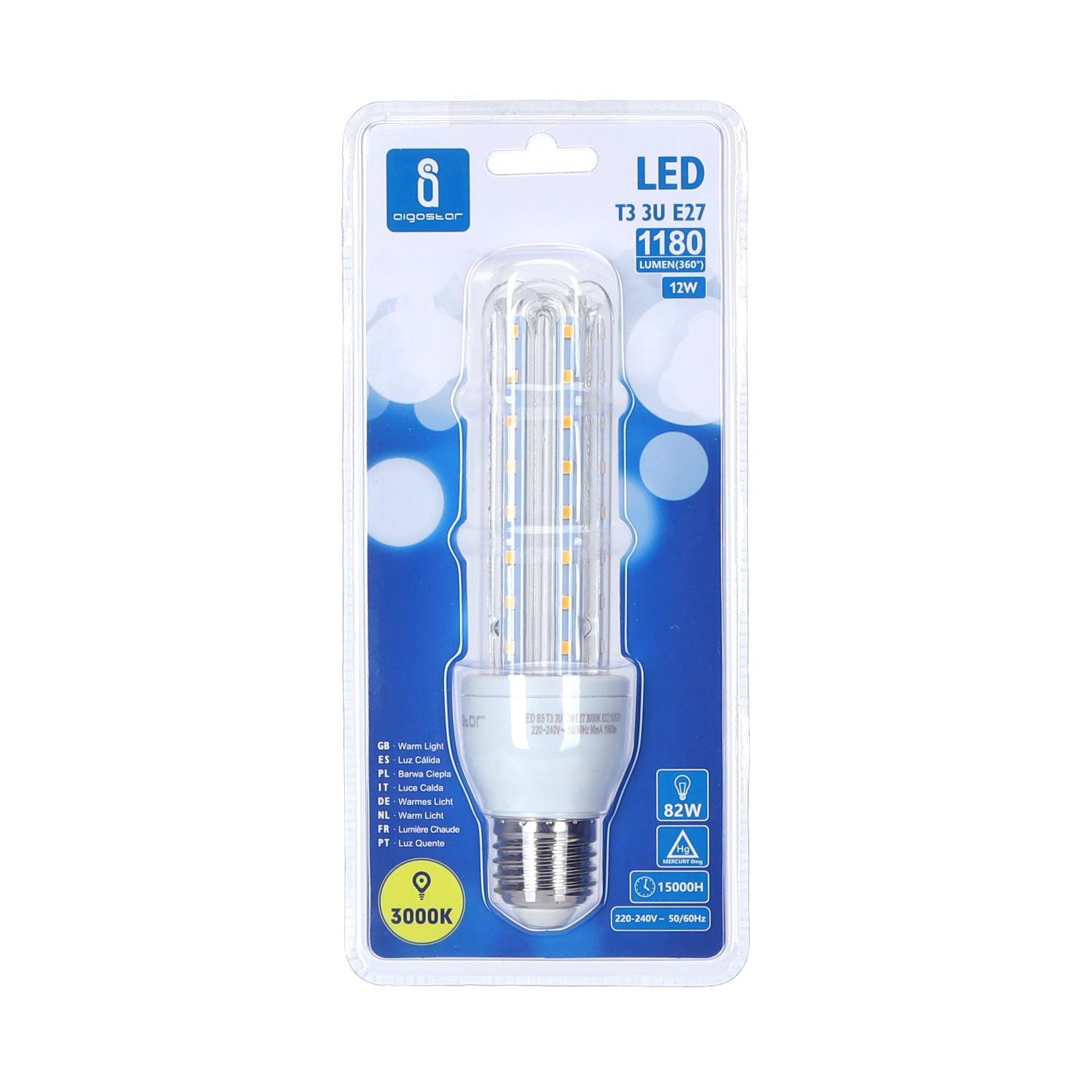 LED E27 12W U-tube