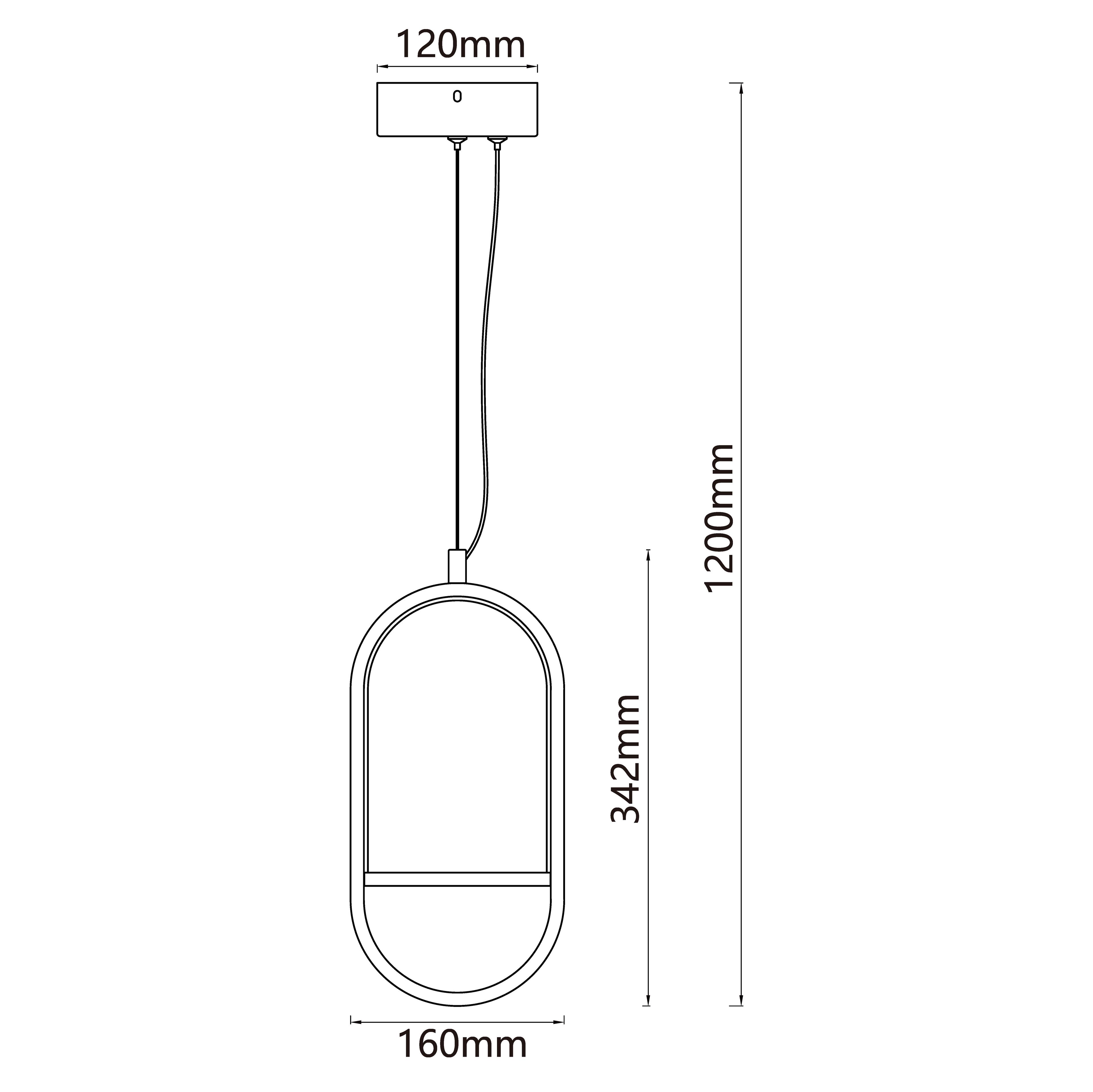 Aluminiowa lampa wisząca 13.5W 2700K