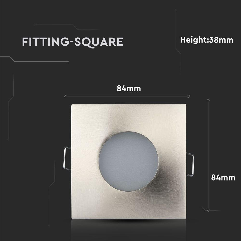 VT-787 GU10 FITTING SQUARE SATIN NICKLE