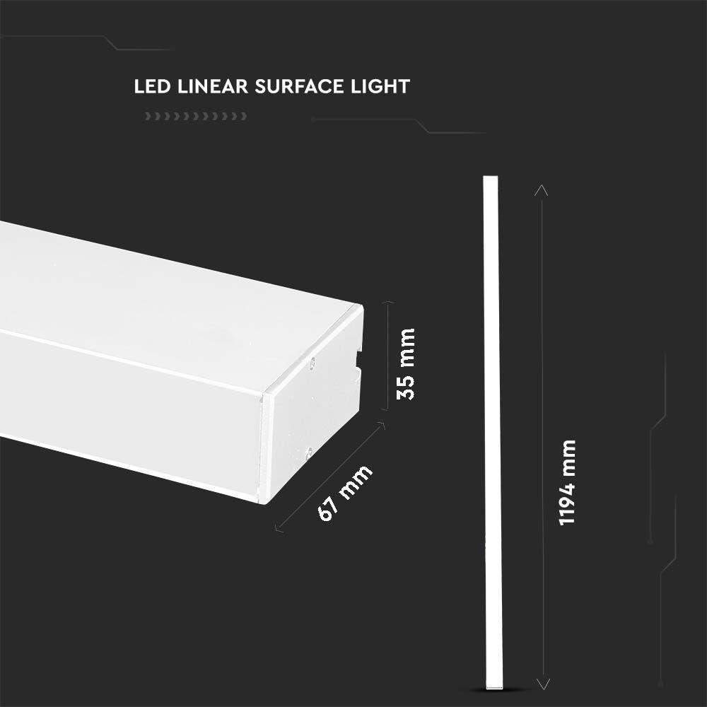 40W Lampa Biurowa, Chip SAMSUNG, Barwa:4000K, Obudowa: Czarna, VTAC, SKU 20463