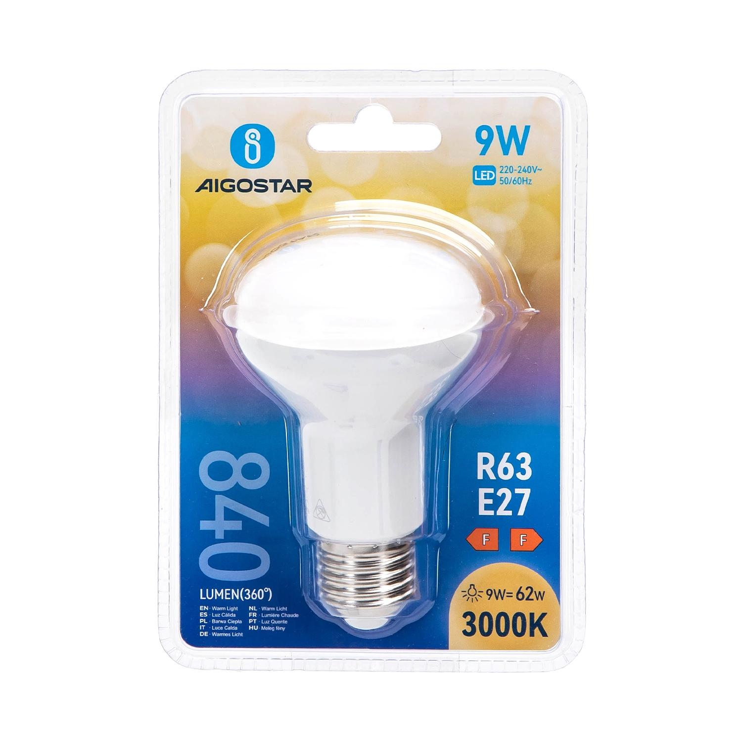 LED R63 E27 9W