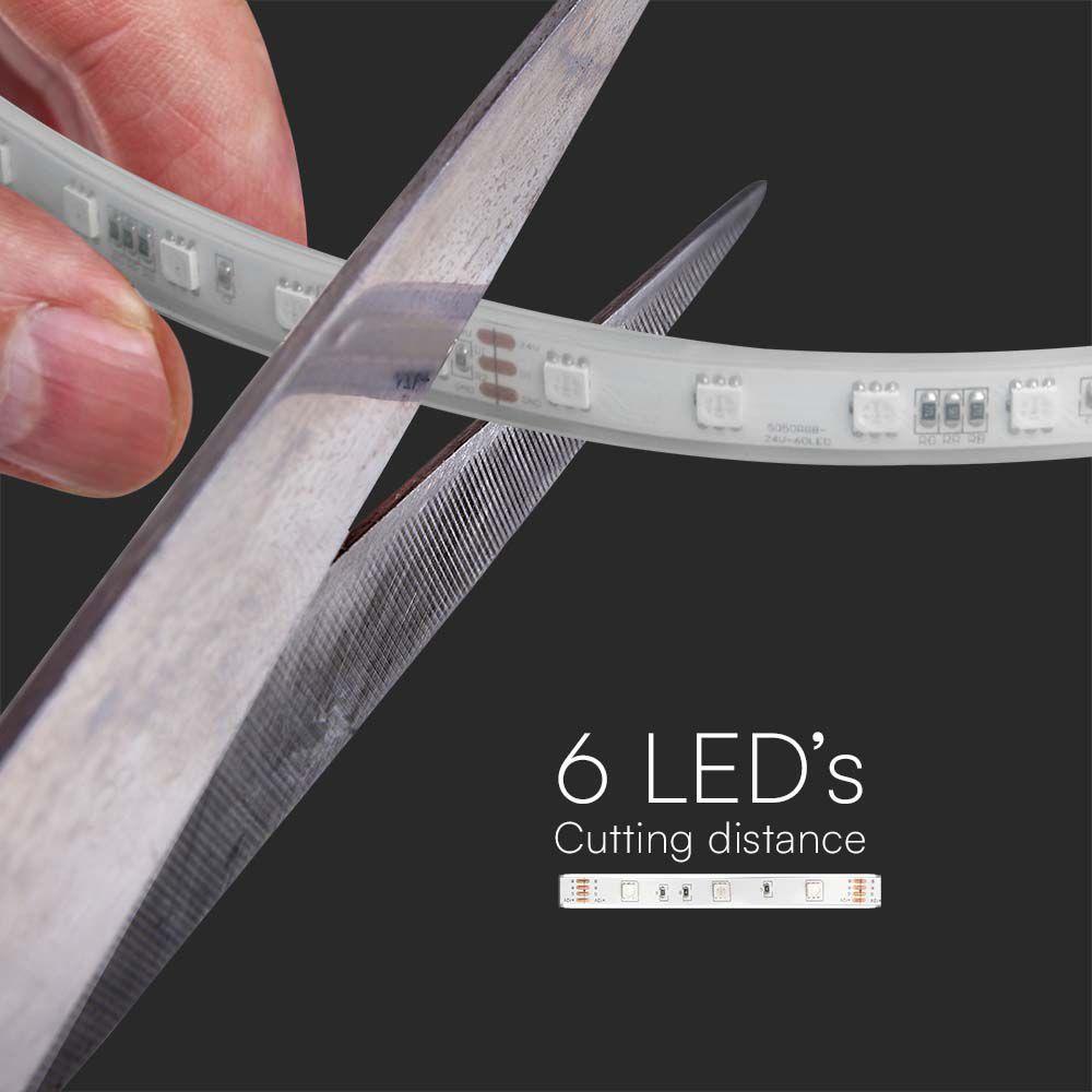 VT-5050 60 LED MAGIC STRIP RGB IP65 24V - SET