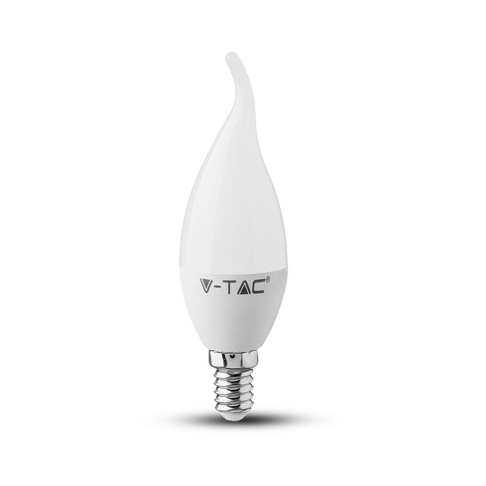 VT-258 5.5W PLASTIC CANDLE FLAME BULB SAMSUNG CHIP 3000K E14