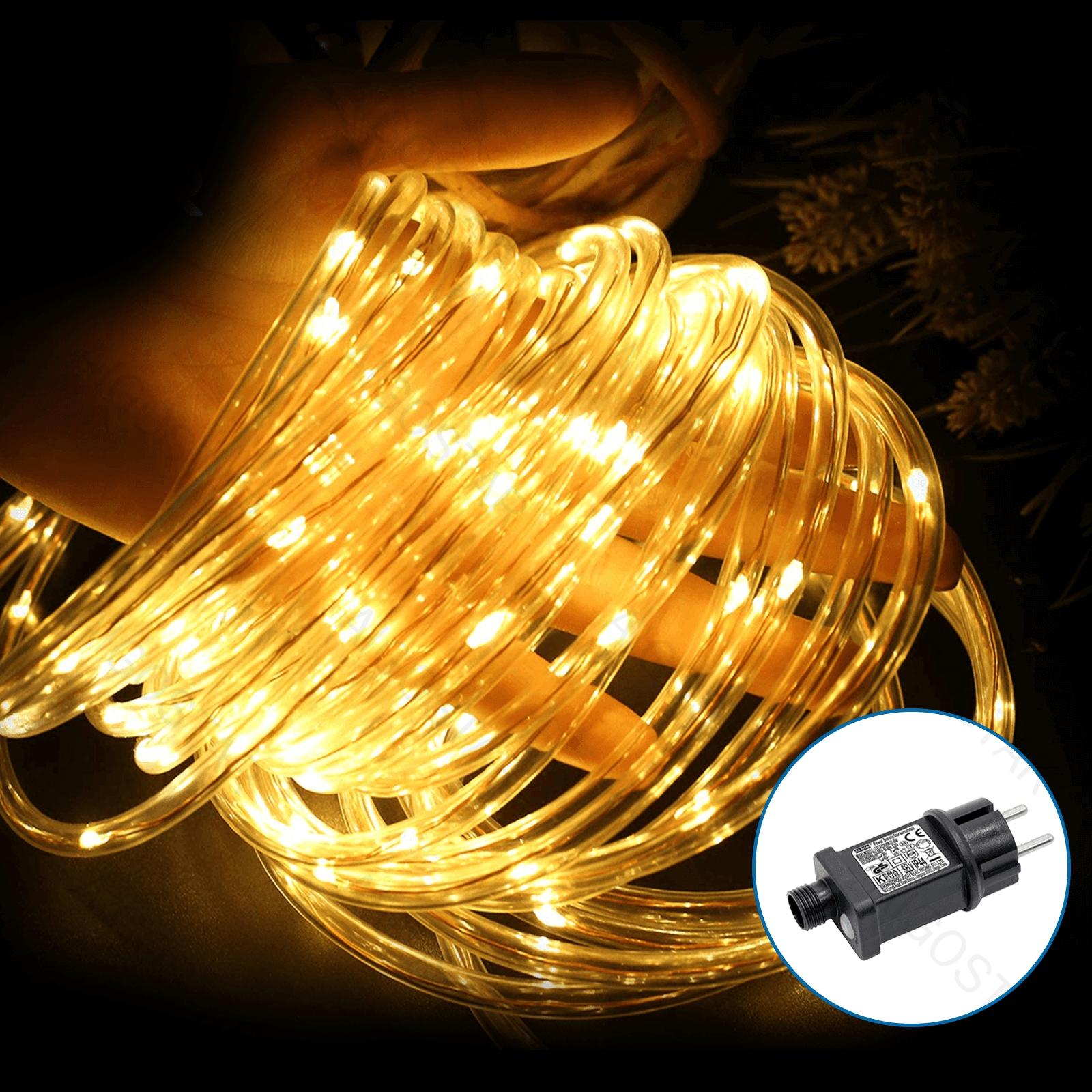 Low-voltage light string, Φ9mm tube lights, warm white, 3m+10m