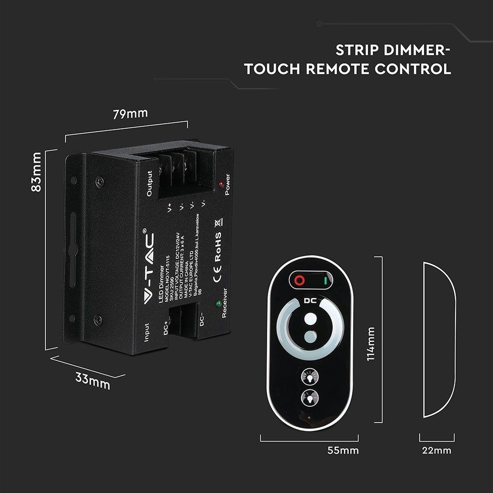 VT-5115 216W LED DIMMER WITH TOUCH REMOTE CONTROLLER