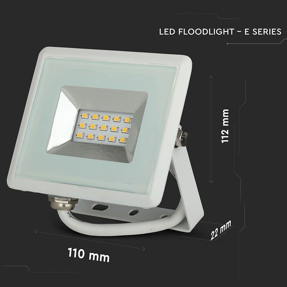 10W Naświetlacz LED SMD, Barwa:4000K, Obudowa: Biała, VTAC, SKU 5944