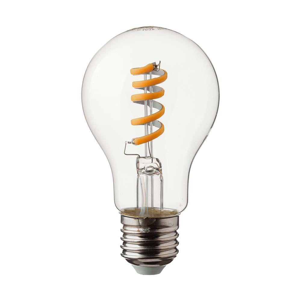 VT-2164 4W LED SPIRAL FILAMENT BULB CLEAR 3000K