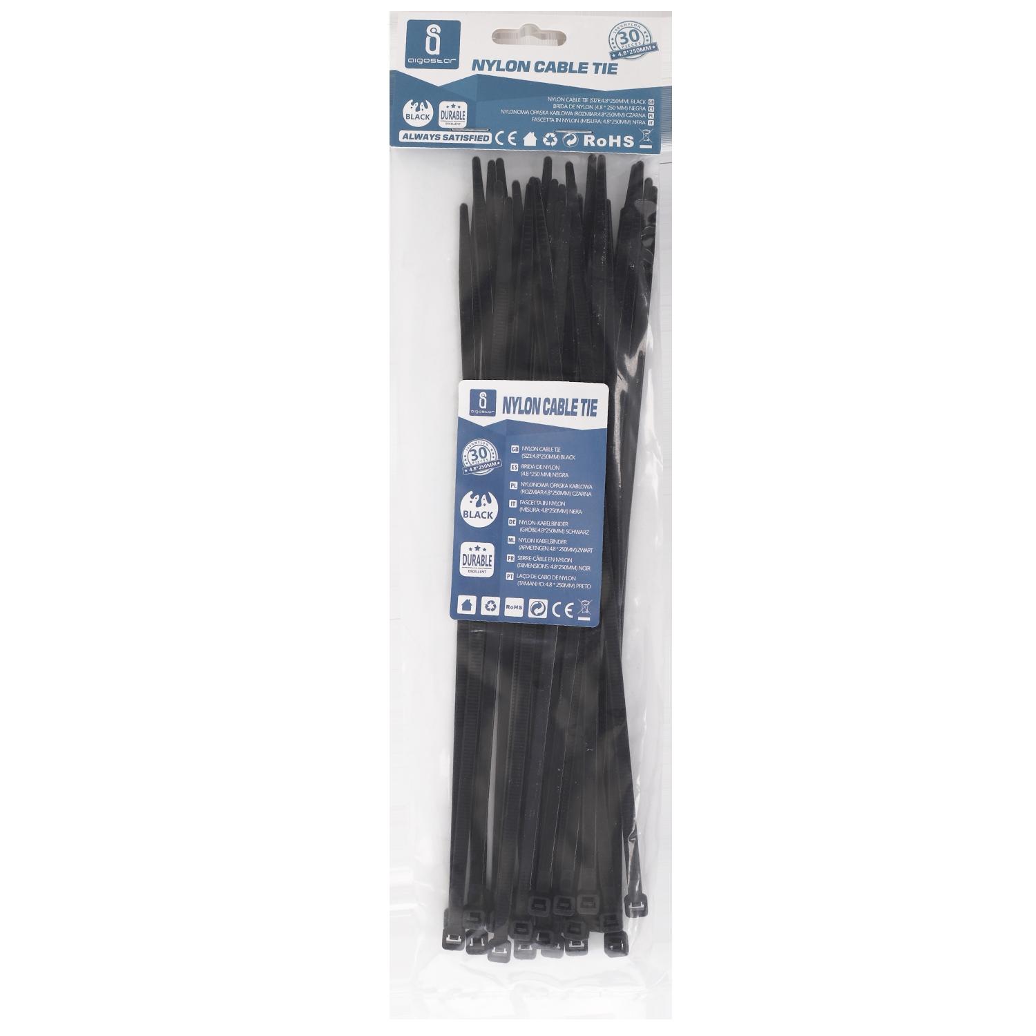 Nylon Cable Ties W4.8*L250mm Black