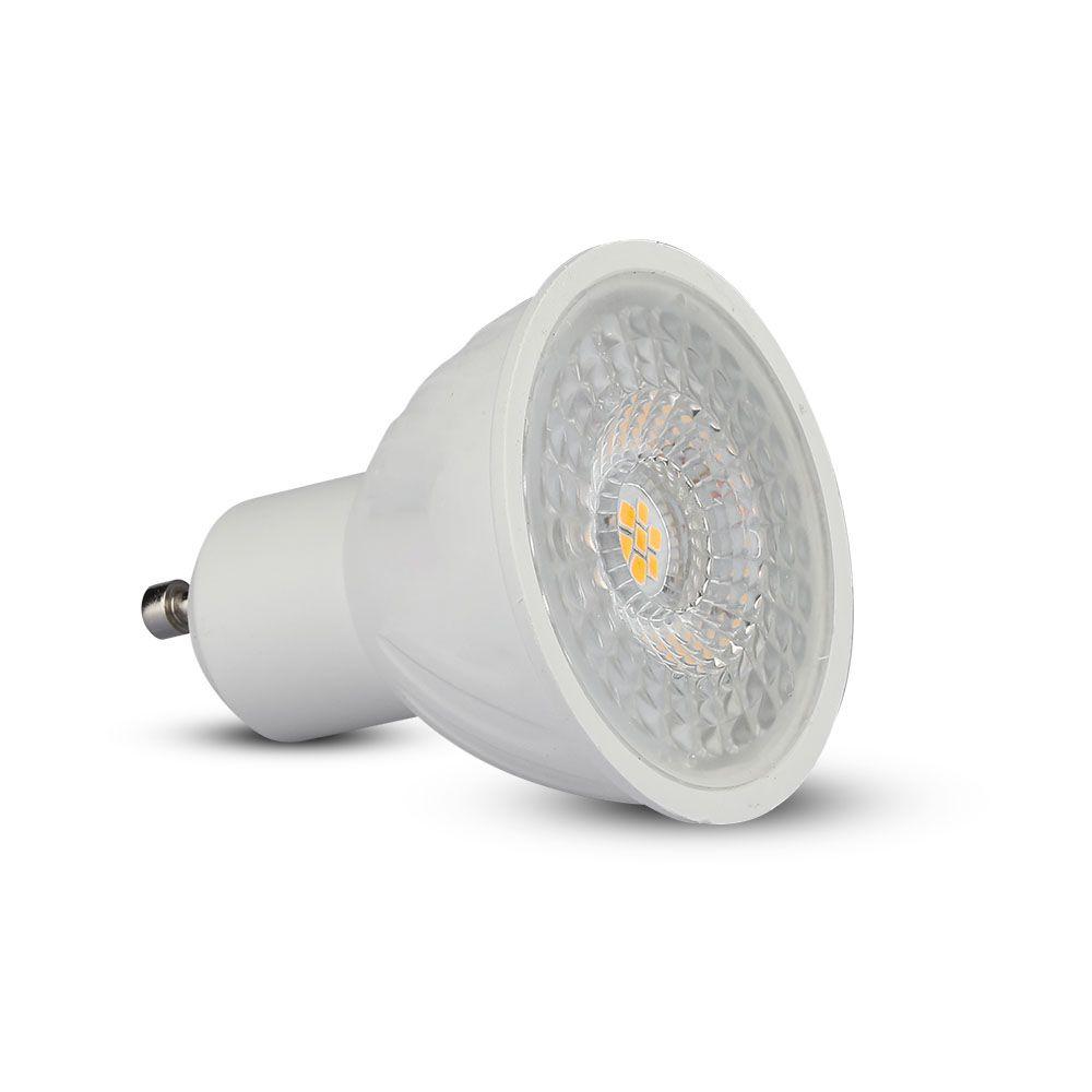 6.5W GU10 Żarówka LED, Chip SAMSUNG, Barwa:6400K, Kąt 110', Ściemniana, Trzonek:GU10, VTAC, SKU 200