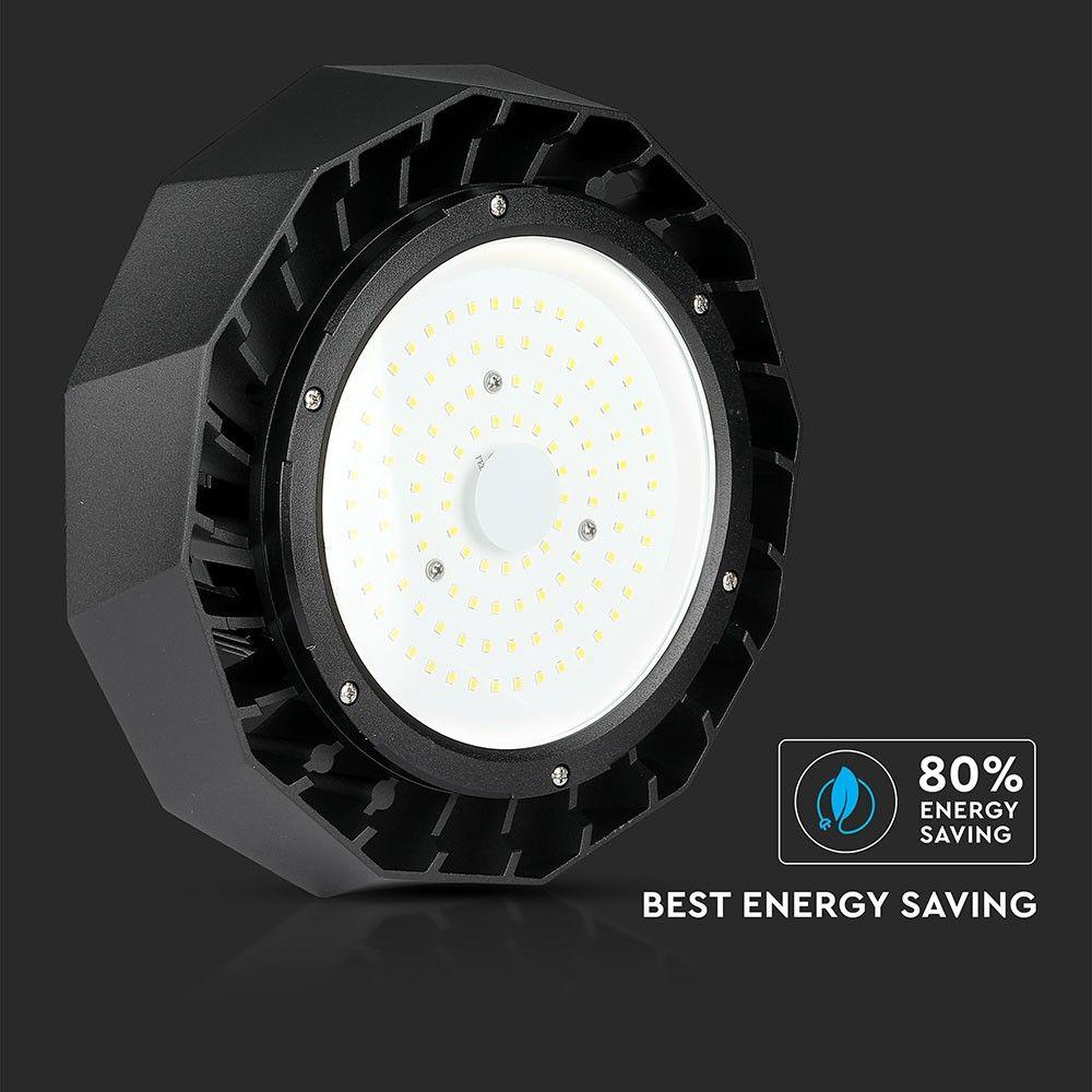 100W HIGHBAY ( Zasilacz SAMSUNG ), Barwa:6400K, Obudowa: Czarna, Wydajność: 120lm/w, VTAC, SKU 578