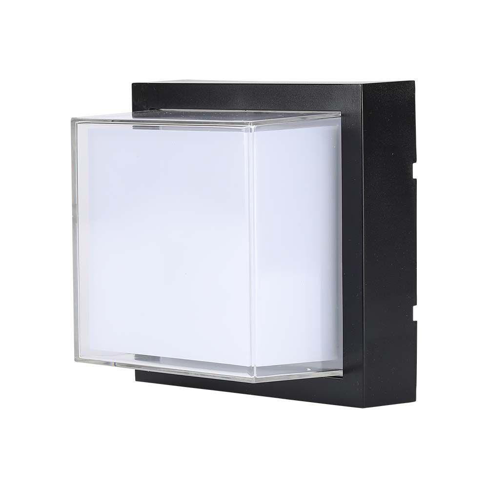 VT-828 12W LED WALL LIGHT 3000K BLACK SQUARE