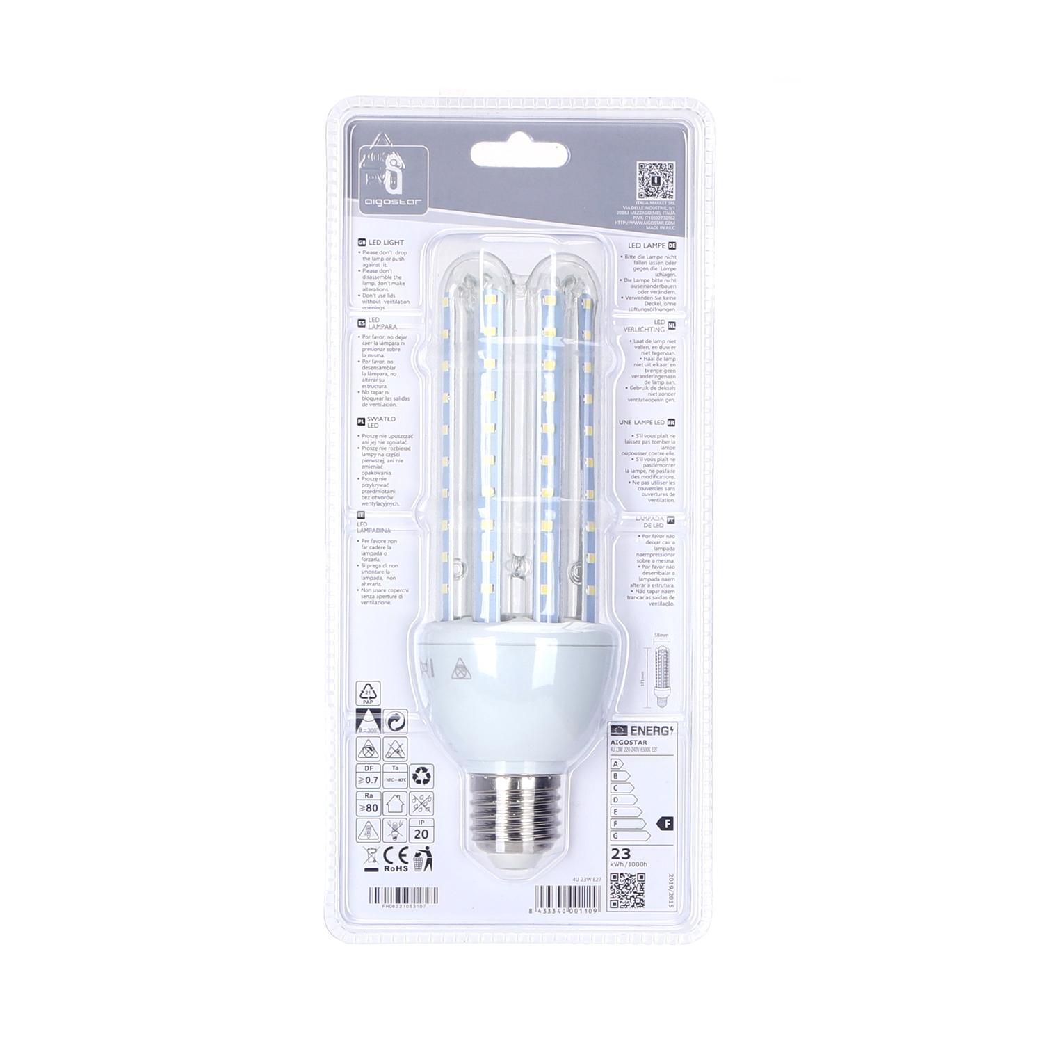 LED E27 23W U-tube