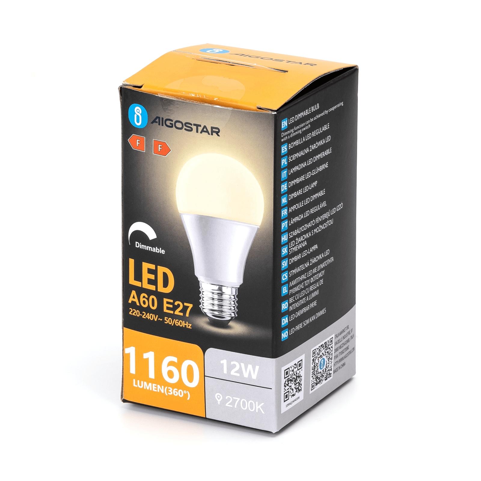 Ściemnialna żarówka LED A60 E27 12W 2700K