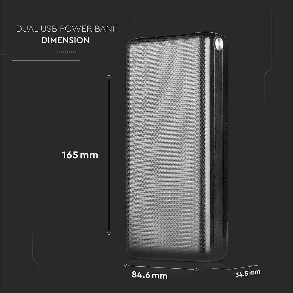 VT-3519 30000mah POWER BANK WITH DUAL USB-BLACK