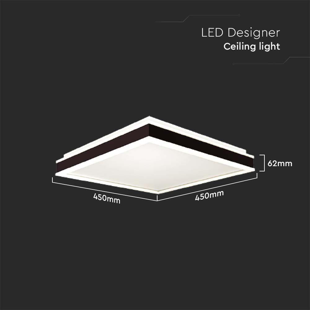 VT-7782 24W LED DESIGNER LIGHT 4000K BLACK SQ