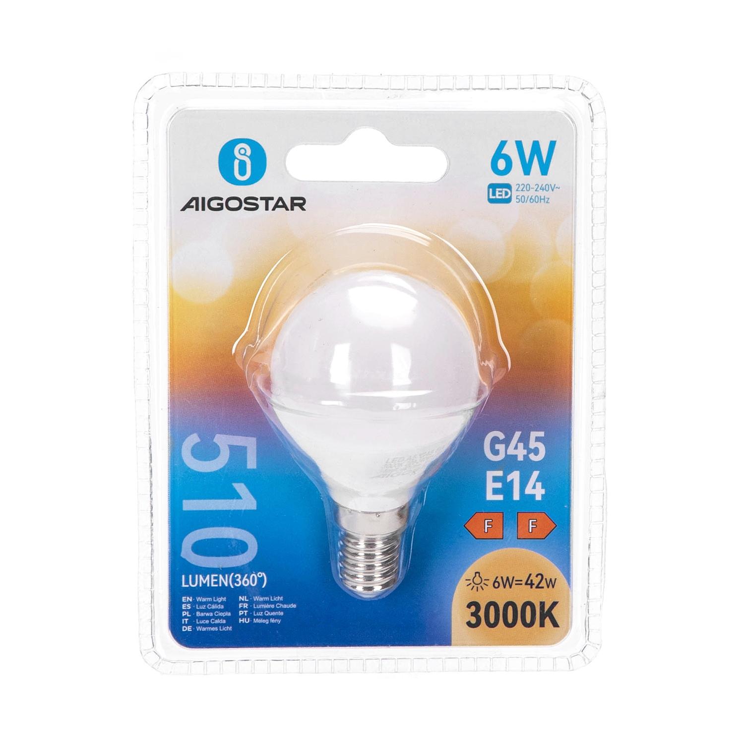 LED G45 E14 6W