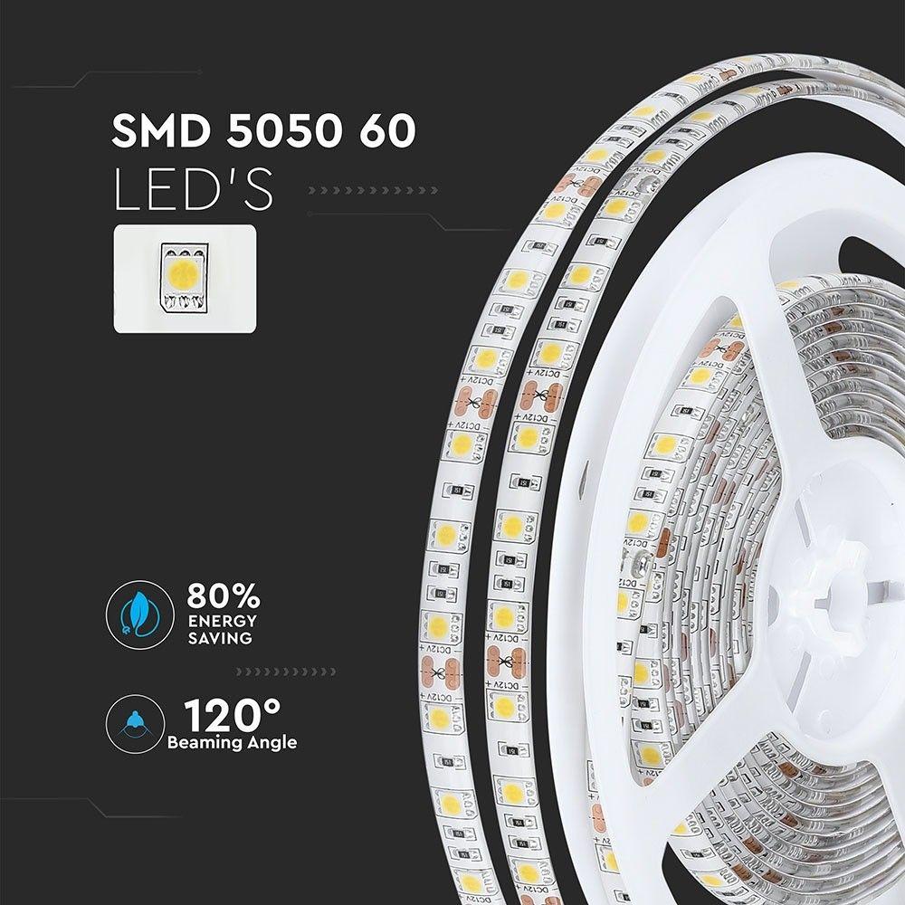 10.8W Taśma LED, Barwa: RGB, IP65 , Rolka:5m, VTAC, SKU 2155