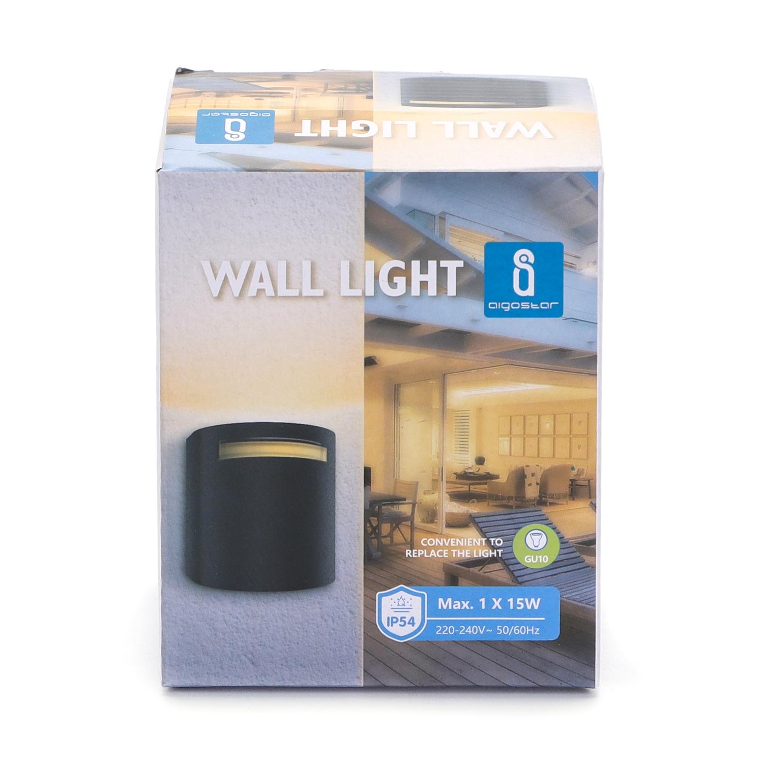 Metal One-way Wall Light Black (Without Light Source) GU10