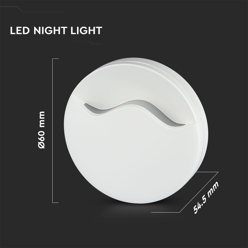 VT-83 0.45W LED NIGHT LIGHT(EU PLUG) SAMSUNG CHIP 3000K ROUND