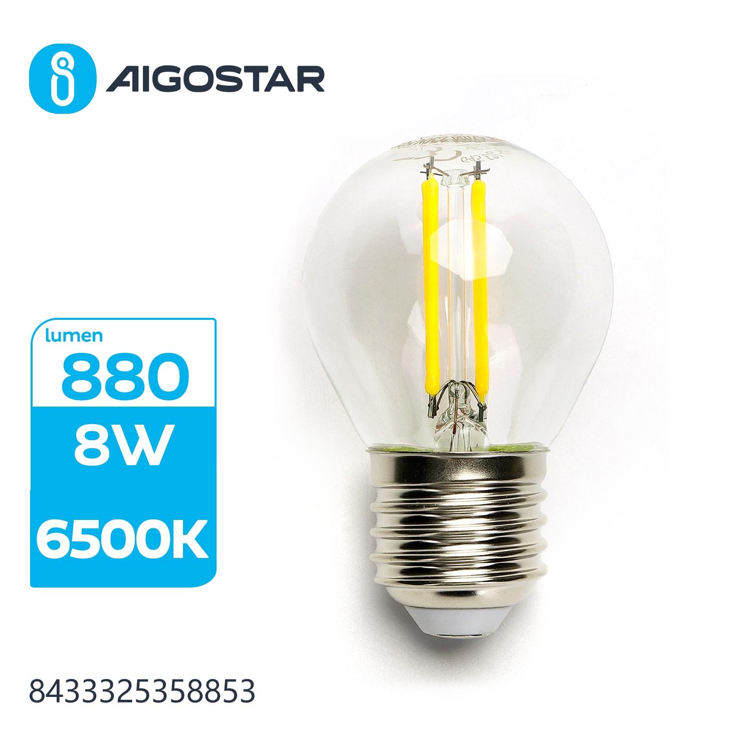 LED Filament Bulb (Clear) G45 E27 8W