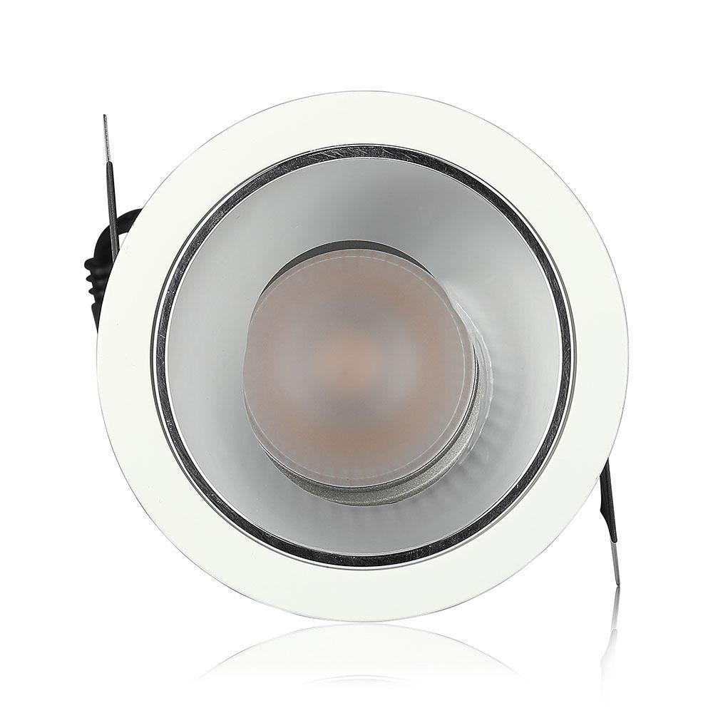 15W Oprawa wpuszczana reflektor LED, Barwa:3000K, Kąt 27', VTAC, SKU 1483