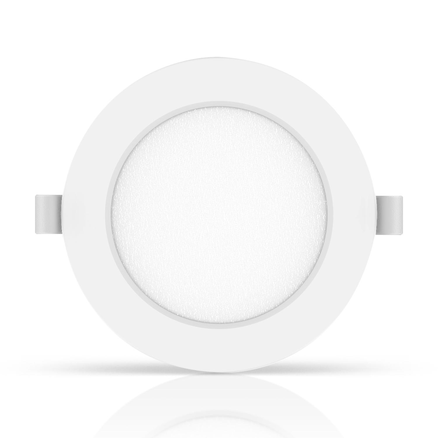 Downlight okrągły podtynkowy LED E6 6W Światło naturalne(6W,4000K,Barwa Neutralna,620lm)