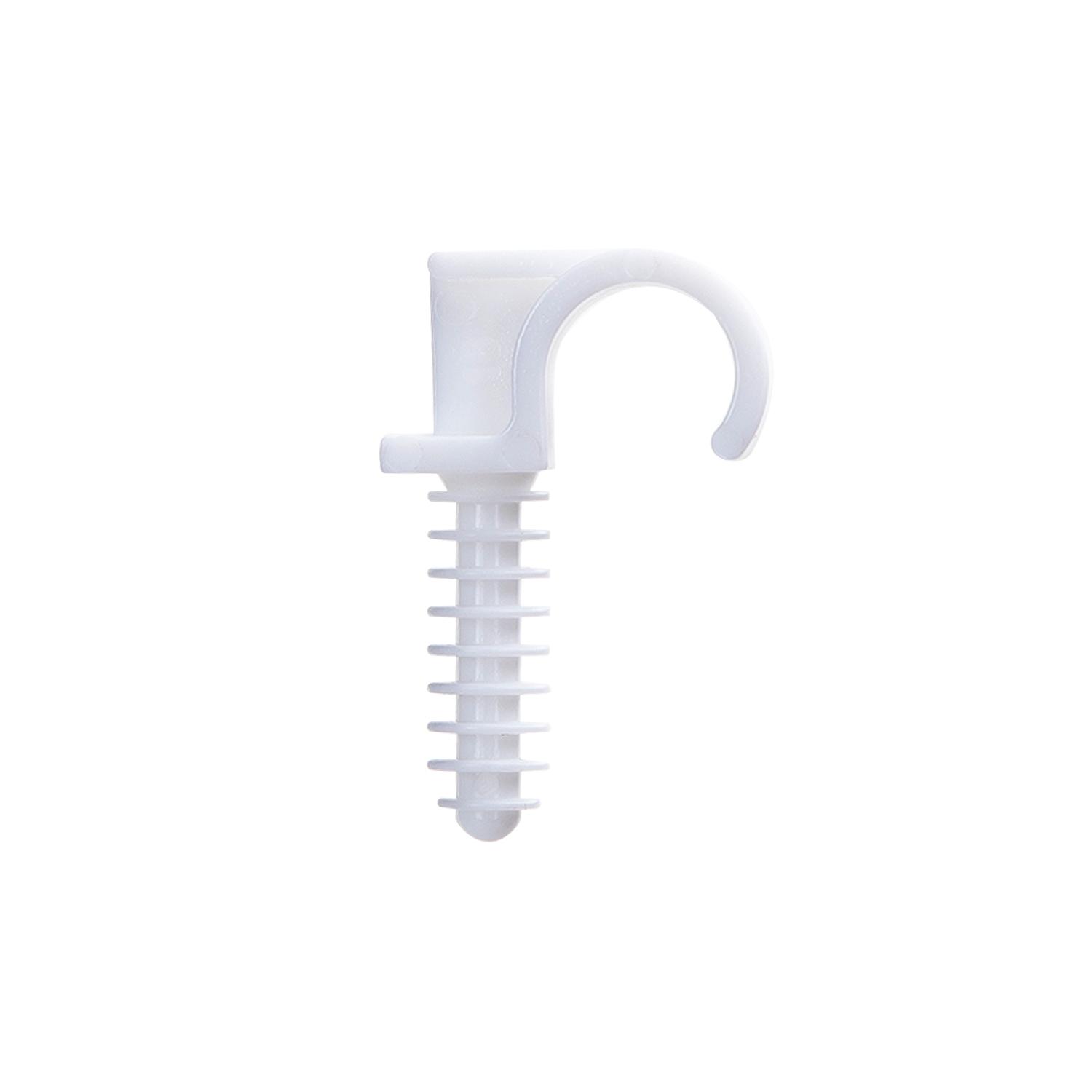 Single-hook PVC pipe clamp with expansion screw, Φ 16mm