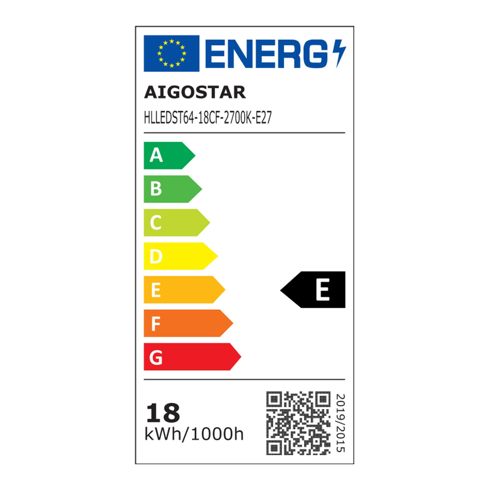 LED Filament Bulb (Clear) ST64 E27 18W