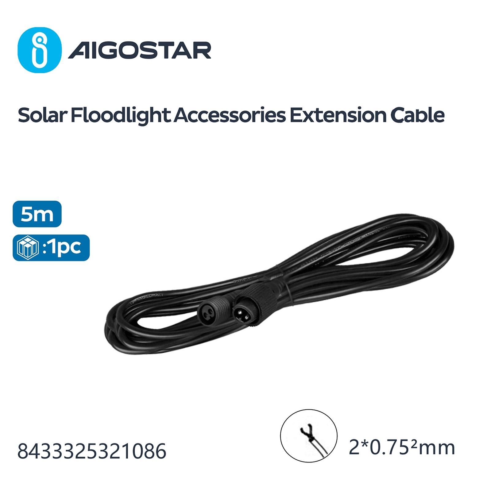 Solar floodlight extension cord