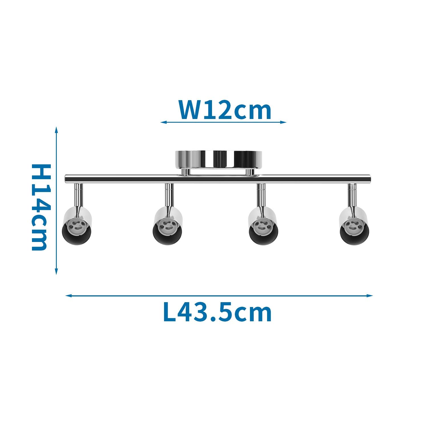 SPOTLIGHT WITH FOUR LAMP HOLDERS Without light source