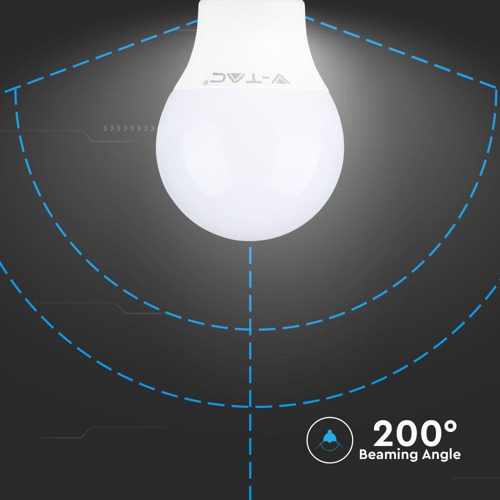 9W A60 Żarówka LED, Chip SAMSUNG, Barwa:6400K, Trzonek:E14, VTAC, SKU 116