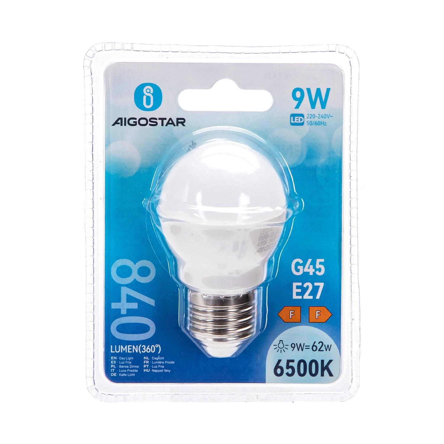 LED E27 9W G45