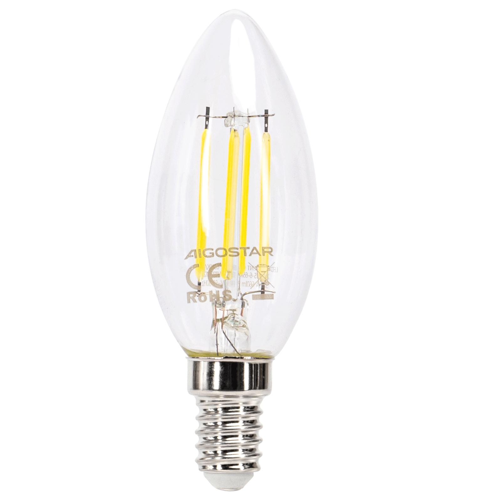 LED Filament Bulb (Clear) C35 E14 6W