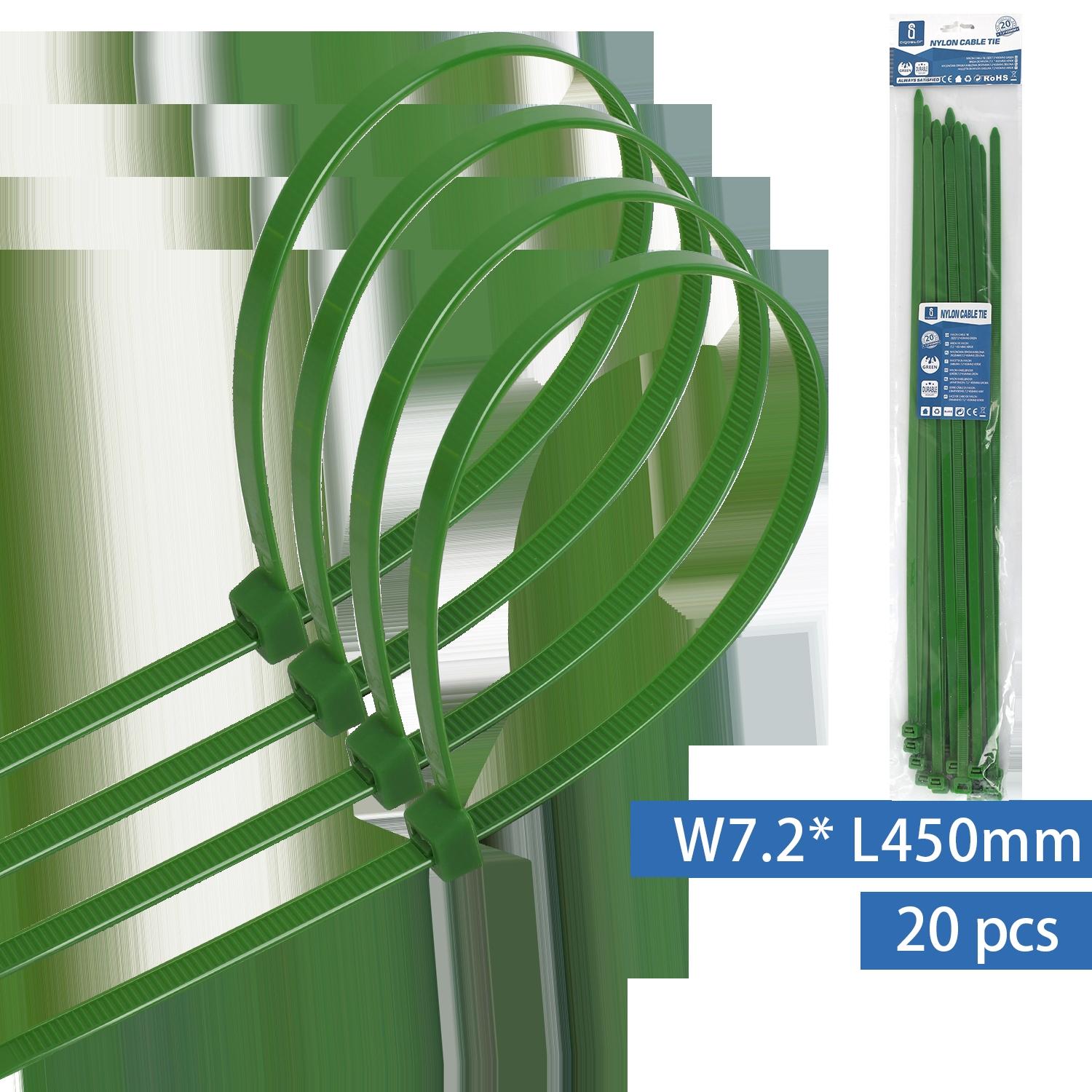 Nylon Cable Ties W7.2*L450mm Green