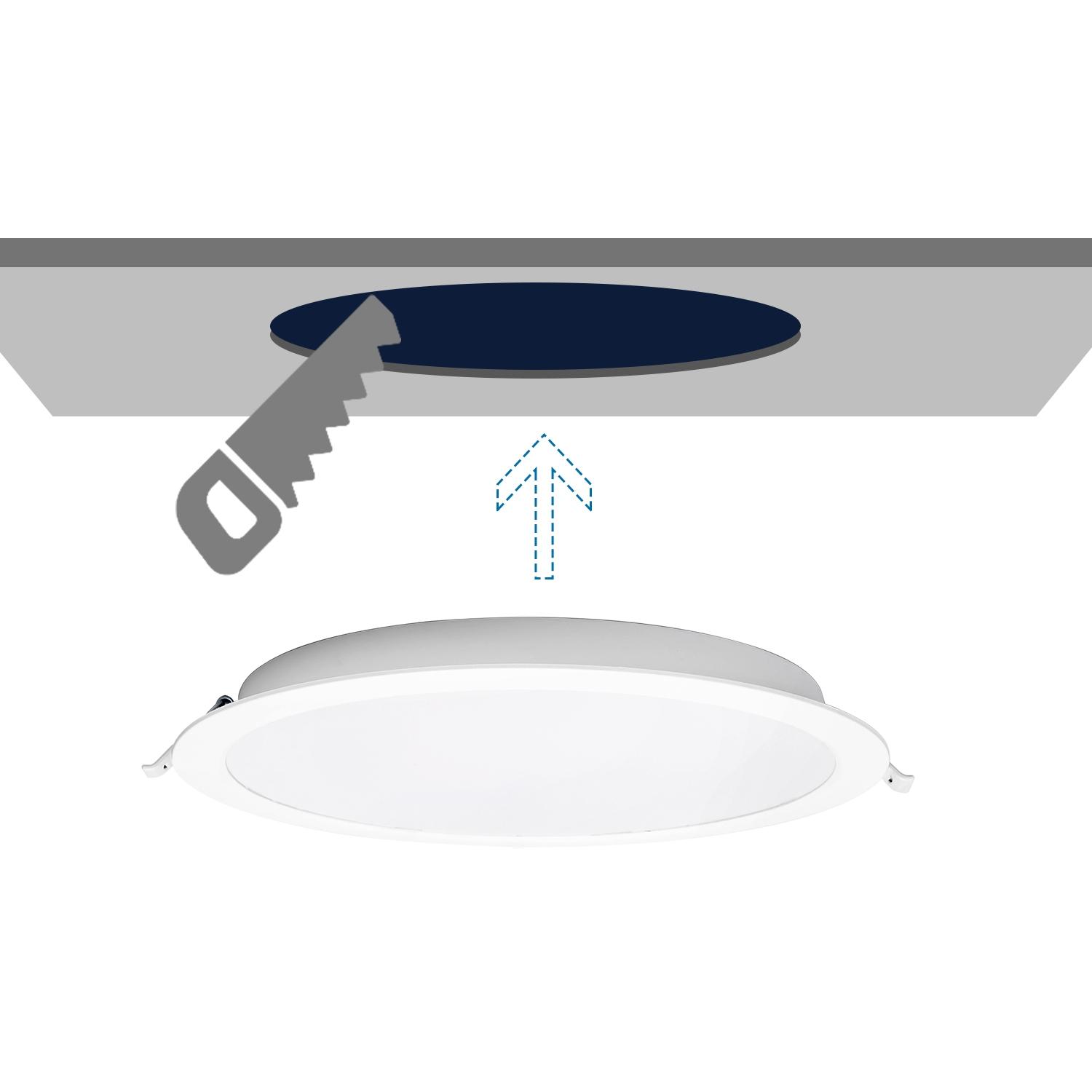 Downlight podtynkowy LED 24W Światło naturalne